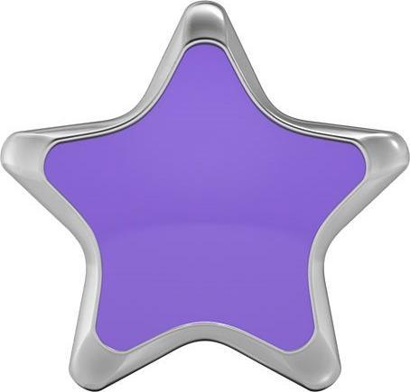 Actual product image Studex Sensitive Stud Earrings Star Purple (Stainless steel)