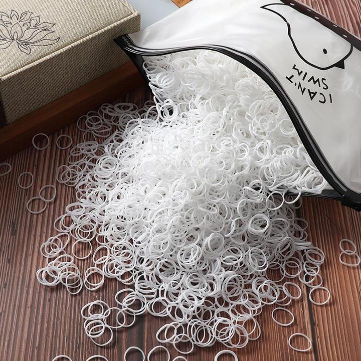 Produktbild JTI 2000x kleine Haarschleifen - Weiss (Haargummi)