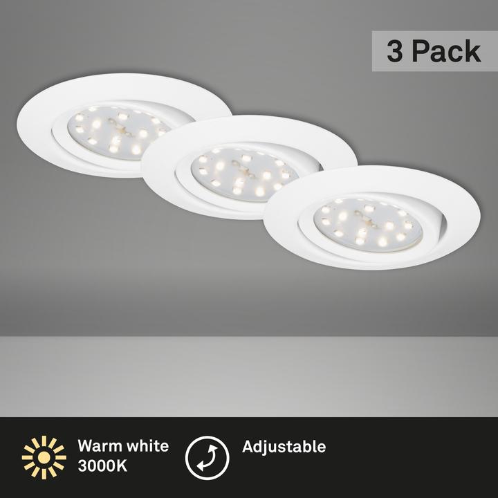 Image du produit Briloner Jeu de 3 lampes LED encastrées, blanc, 3xModule LED/3W (300 lm)