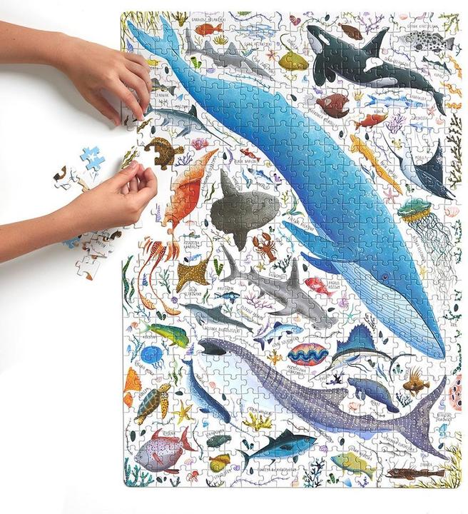 Image du produit Czuczu Puzzle de poissons et d'animaux aquatiques, 500 pièces (500 pièces)