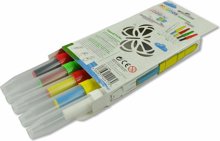 Immagine prodotto Malinos Penne ad aerografo Magic Butterfly 5 colori + stencil 5+ (multicolore, 5 x)