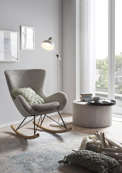 Actual product image SalesFever Rocking chair texture fabric gray