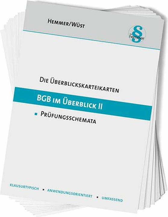 Actual product image Überblickskarteikarten BGB im Überblick II - Nebengebiete (German, Achim Wüst, Karl-Edmund Hemmer, 2024)