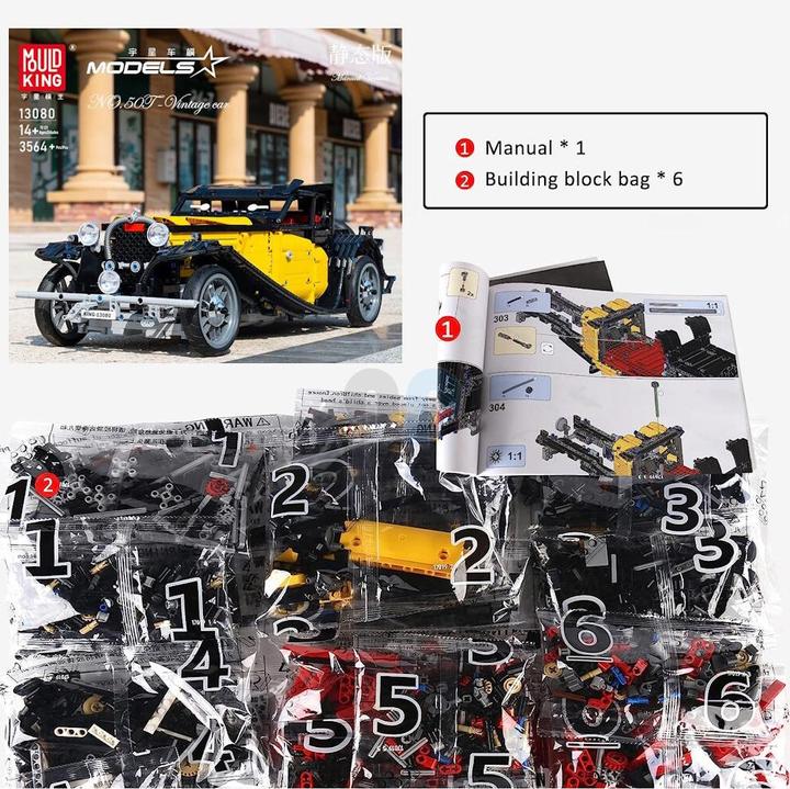 Actual product image Mould King Vintage car 50T