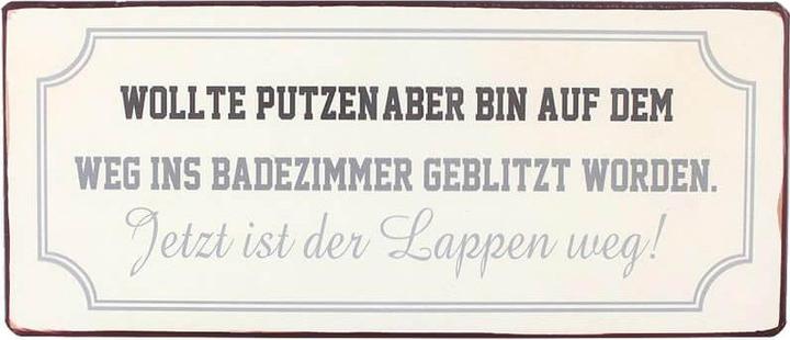 Actual product image La Finesse Tin sign Lappen Weg (31 x 13 cm)