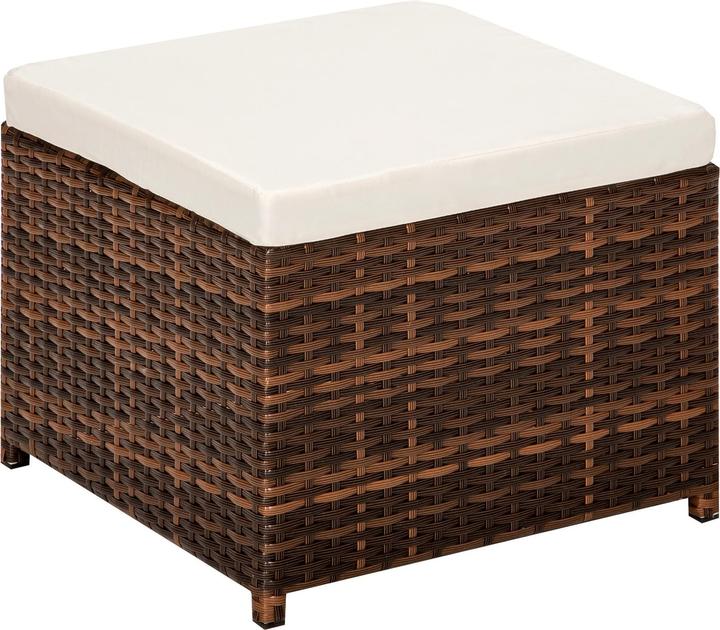Actual product image tectake Rattan garden furniture set New York with protective cover, variant 2 (178 cm)