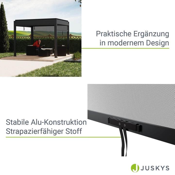 Immagine prodotto Juskys Seitenwand für Lamellendach Tahiti (240 cm, 300 cm)