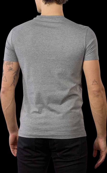 Image du produit Calvin Klein Jeans Jeans T-shirt manches courtes homme Core Monologo Slim Fit, Gris (Mid Grey Heather), L (L)
