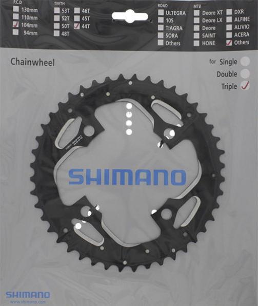 Produktbild Shimano Kettenblatt DEORE LX FC-T551 44 AE für Hosenschutz (44)