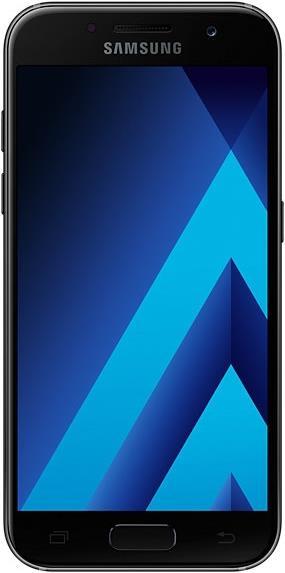 Samsung Galaxy A3 (2017) (16 GB, Black-Sky, 4.70", Hybrid Dual SIM, 13 Mpx, 4G)