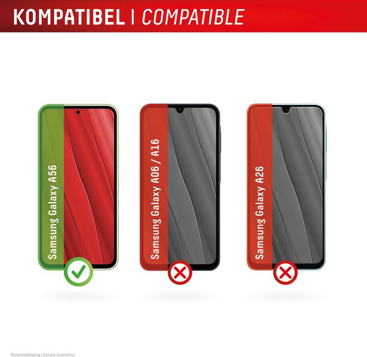 Actual product image Displex Real Glass, 2D armoured glass + mobile phone case (1 Piece, Samsung Galaxy A56)