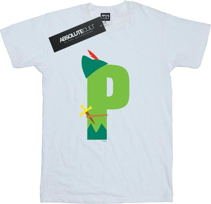 Immagine prodotto Disney Alphabet P Is For Peter Pan Maglietta Ampia Donna (XL)