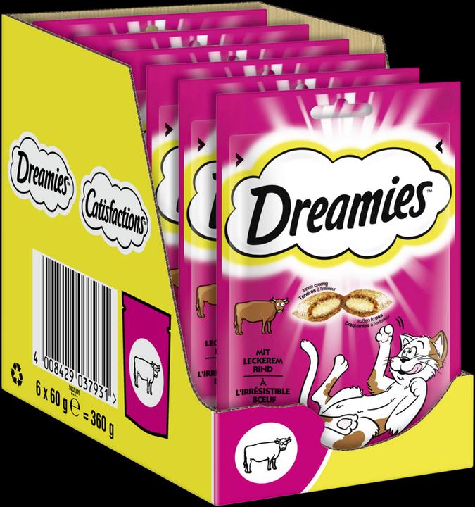 Image du produit Dreamies Sachet portion au boeuf (Adulte, 6 pcs, 360 g)