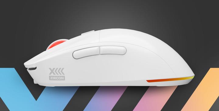 Actual product image Genesis Mysz Mysz Dla Graczy Zircon Xiii Custom Bezprzewodowa 26000dpi Biała Gamingowa (Cable)