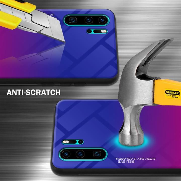 Produktbild Cadorabo TPU 2 Farben Glas Cover (Huawei P30 Pro)
