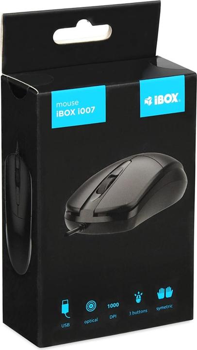 Produktbild iBox Mysz I-Box I010 Rook Przewodowa Czarna (Kabelgebunden)