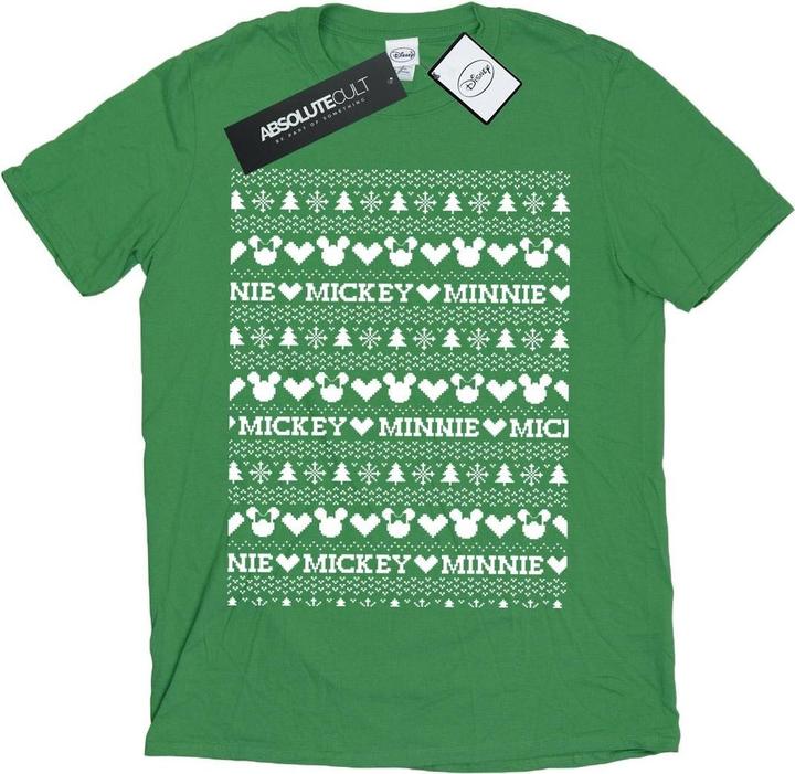 Produktbild Disney Mickey And Minnie Christmas Fair Isle TShirt (XXL)
