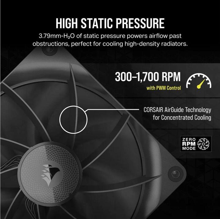 Actual product image Corsair RX Series, iCUE LINK RX140, 140mm Fan, Single Fan (140 mm, 1 x)