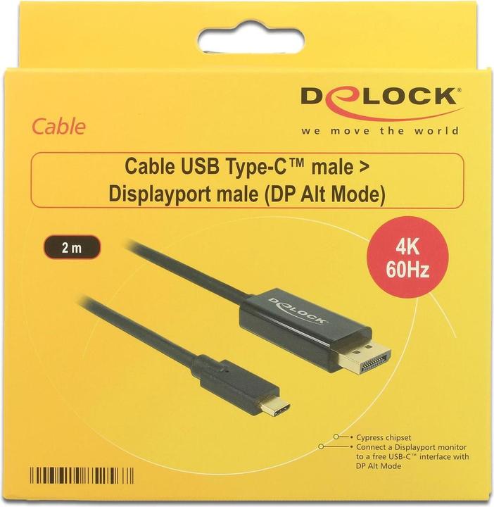 Productafbeelding Delock USB Type C - DisplayPort (2 m, DisplayPort, USB Type C)