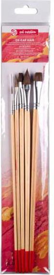 Image du produit Talens Pinceau Set Ox Ear hair 5 mix