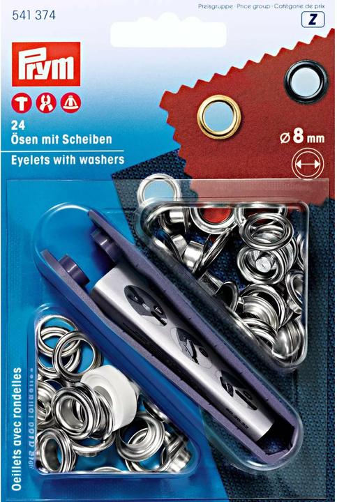 Actual product image Prym Eyelet with disc gold coloured 8mm