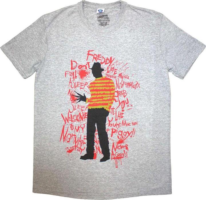 Actual product image Absolute Cult Unisex Adult Freddy Scribble Font T-Shirt (M)