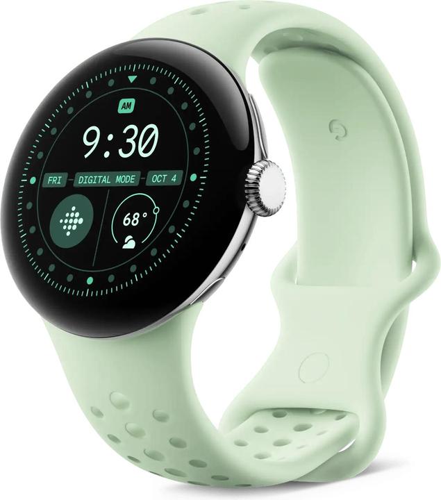 Produktbild Google Pixel Watch 3 (45mm), Active Sport Band (Silikon, Edelstahl)