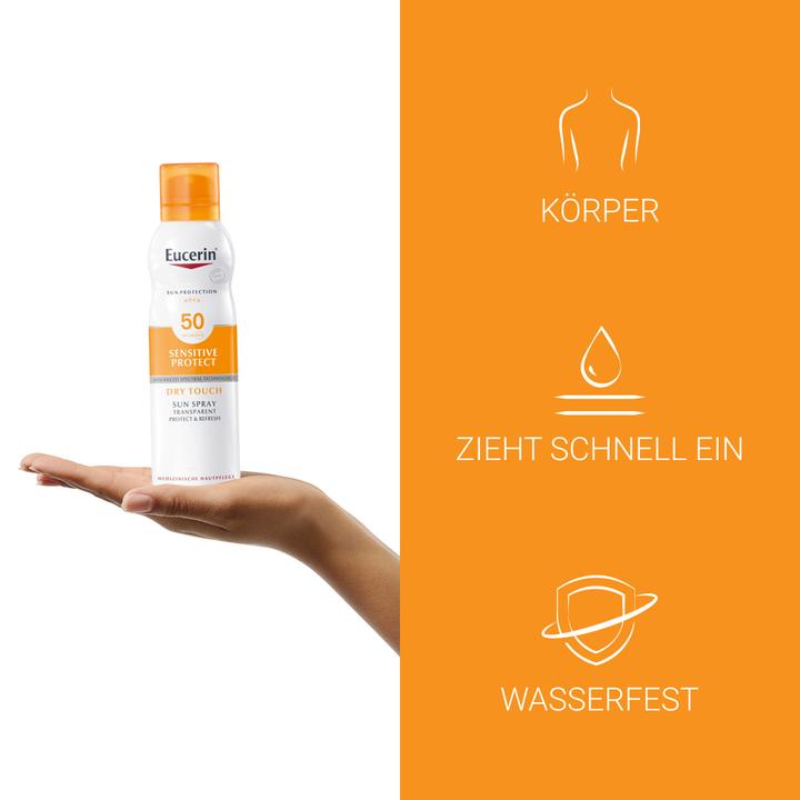 Actual product image Eucerin SUN Body Spray Oil Control Dry Touch SPF 50 (Sun spray, SPF 50, 200 ml, 190 g)