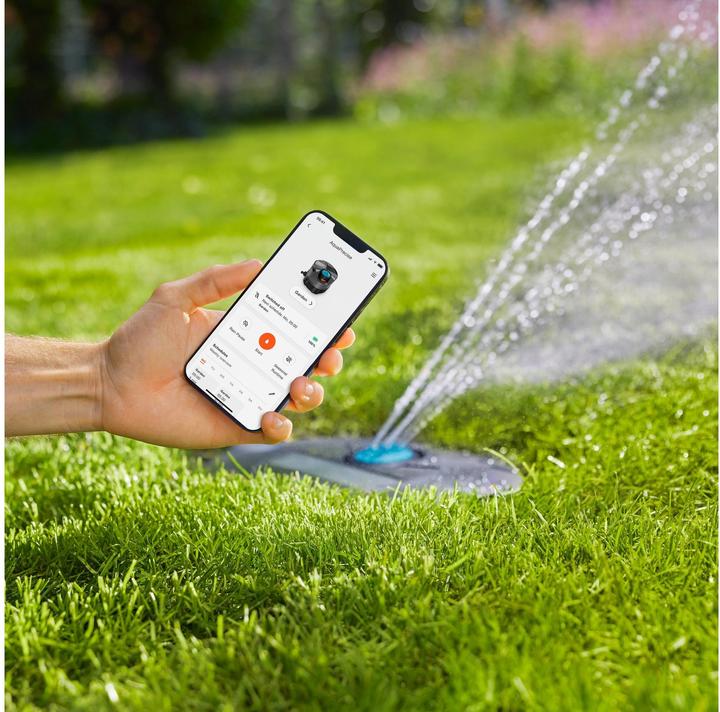 Produktbild Gardena Pipeline Bewässerungssystem AquaPrecise Komplett-Set, unterirdisch (grau/türkis, mit Pipeline Schach (Bewässerungsset)