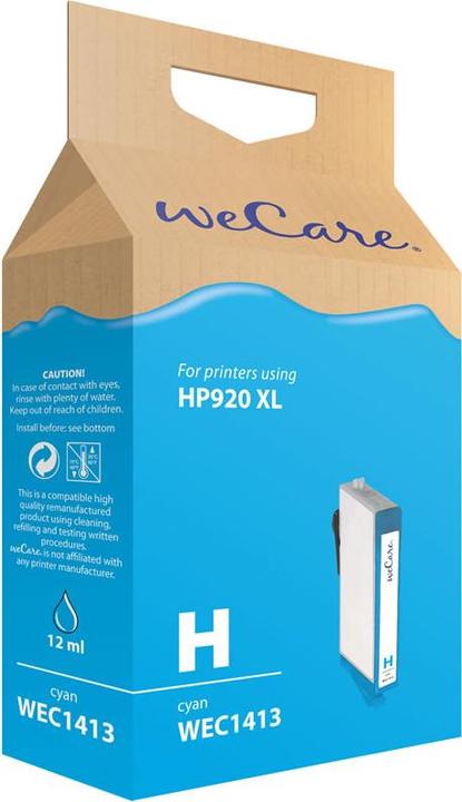 Produktbild Wecare Tinte 920XL rebuilt cyan CD972AE zu HP OfficeJet 6500 12ml (C)