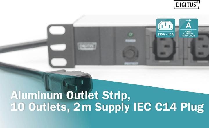 Produktbild Digitus DN-95404 Steckdosenleiste 10x Dosen IEC C13