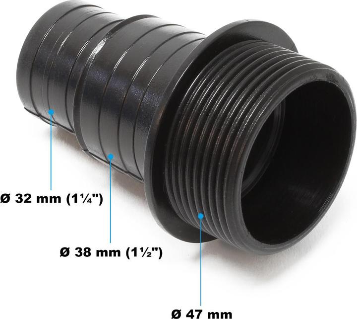 Actual product image SunSun Spare Part Swimming Pool Pump WilTec-550/750 Input Output 32 / 38mm