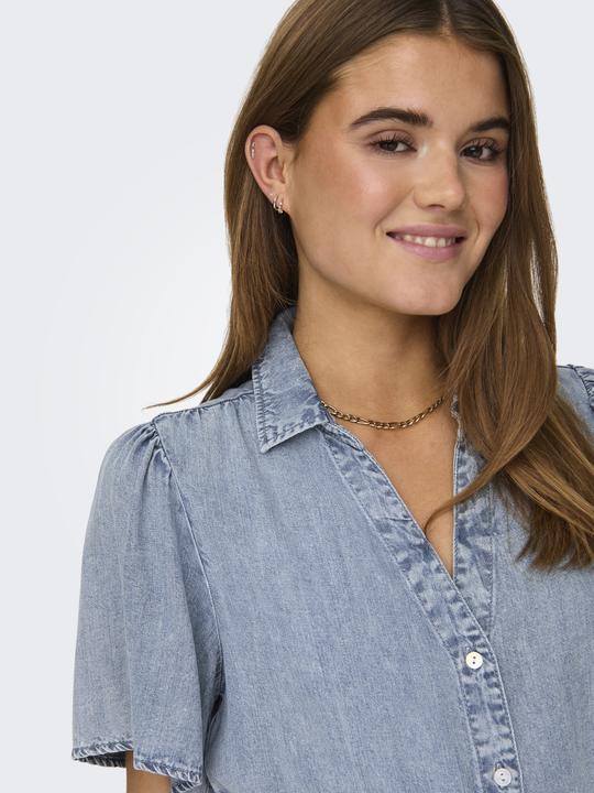 Actual product image Only Regular fit Shirt collar Boxy sleeves Short dress Denim dress (M)
