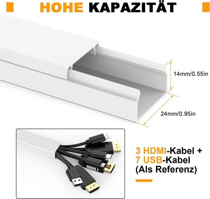 Produktbild Novidarte Kabelkanal-Set Kunststoff (Kabelkanal)