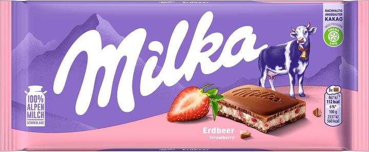 Milka Chocolat à la fraise 100,0 g (102 g)
