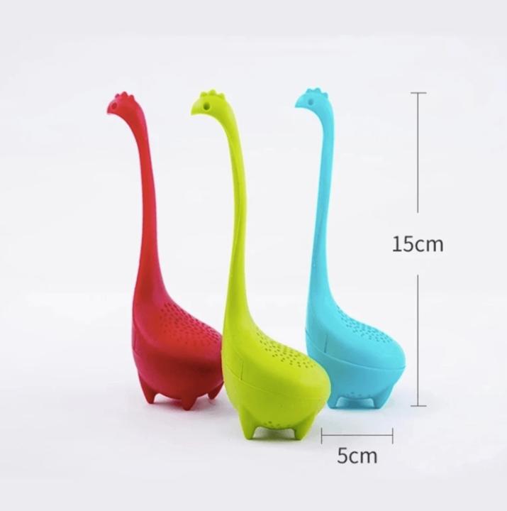 Actual product image Ototo Baby Nessie tea strainer and tea filter with handle green