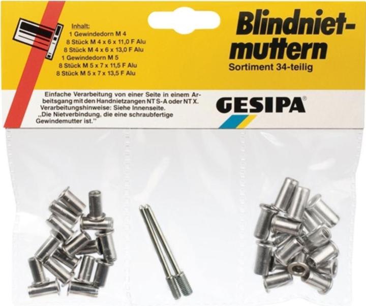 Image du produit Gesipa Rivets aveugles M4/M5,34pcs