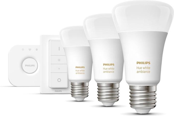 Philips Hue White Ambiance BT (E27, 8.50 W, 806 lm, 3 x, F)