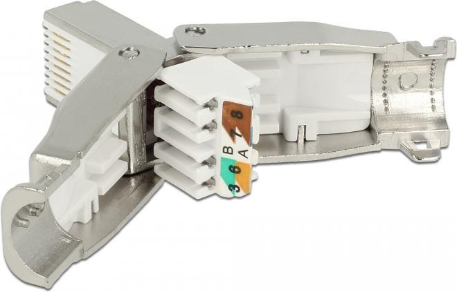 Immagine prodotto Delock Connettore 86476 1 pezzo, grigio senza attrezzi (Connettore del cavo di rete)