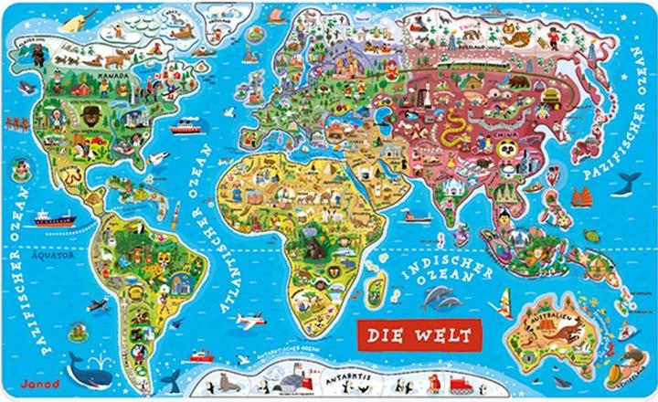 Produktbild Janod Magnetische Landkarte "Die Welt" (92 Teile)