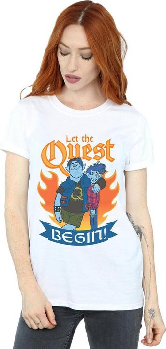 Immagine prodotto Disney Onward Let The Quest Begin Maglietta Ampia Donna (L)