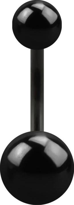 Actual product image Star Piercing Banana black with two balls (Surgical steel 316L)