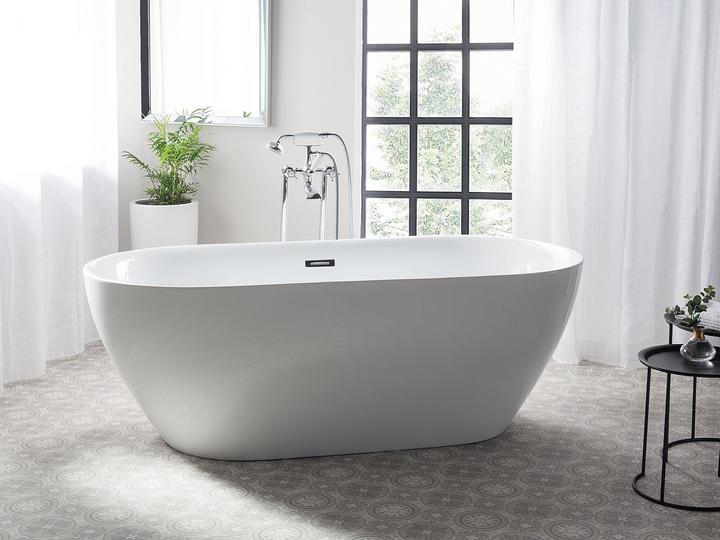 Produktbild Beliani Badewanne freistehend weiss oval 150 x 75 cm CARRERA (202 l, 75 cm)