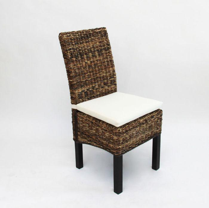 Actual product image Mendler 6x wicker chair BALI banana wickerwork dark