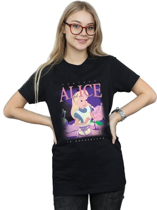 Actual product image Disney Womens/Ladies Alice in Wonderland Montage Cotton Boyfriend T-Shirt (XXL)
