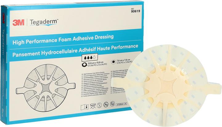 Immagine prodotto 3M Tegaderm Foam HP Schiuma compressa 7,6x7,6cm adesivo 5 pezzi.