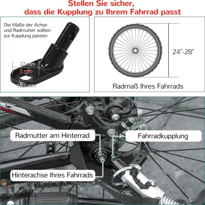 Image du produit Homcom Remorque de vélo pour enfants avec sac de rangement