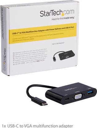 Actual product image StarTech USB-C to VGA Multifunction Adapter (USB-C, 1 Ports)