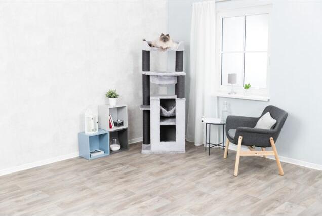 Immagine prodotto Trixie Albero del gatto XXL Leandro (163 cm, Grigio chiaro)
