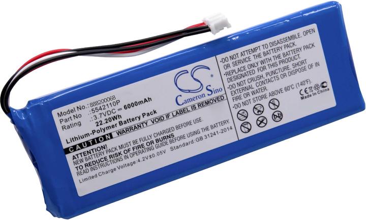 XCell Akku Ersatz für JBL 5542110P für Lautsprecher Boxen Speaker (6000mAh, 3.7V, Li-Polymer) (Ersatzfernbedienung)